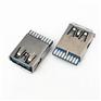 USB 3.0焊线公头 9PIN 单面焊线 卷边 带弹片