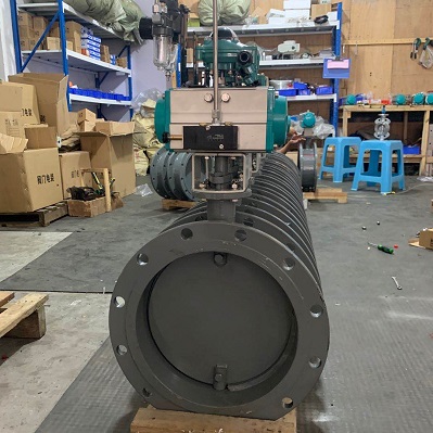 气动通风法兰蝶阀