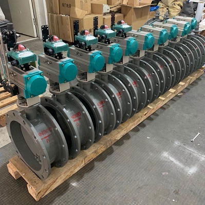 气动通风蝶阀  法兰