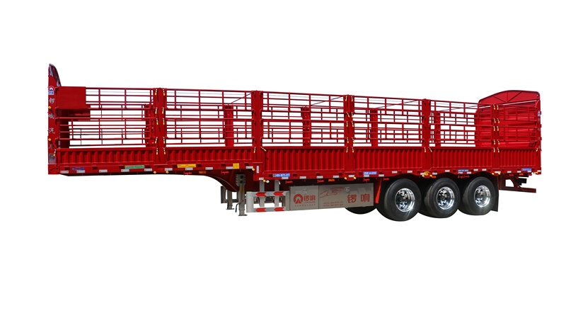 山东锣响新国标半挂车 超级盘刹 空气悬架 厂家直销  仓栅式半挂车