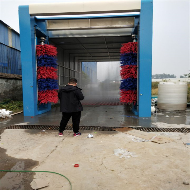砂浆搅拌站料场出口龙门式洗车机设计定做  砂浆站龙门洗车机  毛刷式工程洗车机  搅拌站龙门洗车机