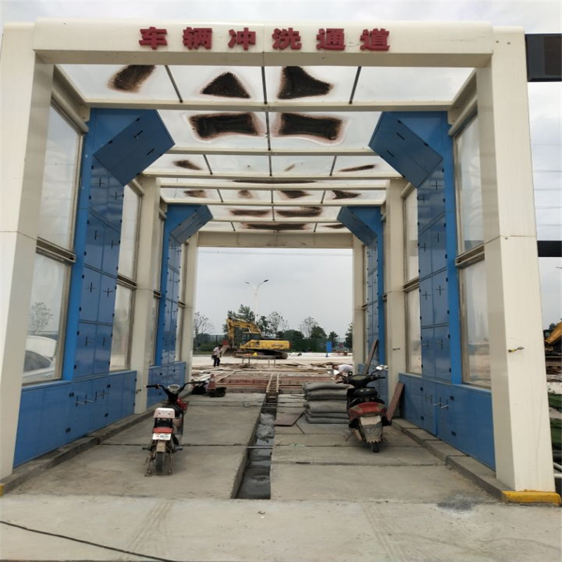 砂浆搅拌站料场出口龙门式洗车机设计定做  砂浆站龙门洗车机  毛刷式工程洗车机  搅拌站龙门洗车机