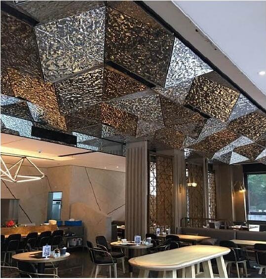 不锈钢压花板 镜面不锈钢板 水波纹不锈钢板 酒店工程装饰