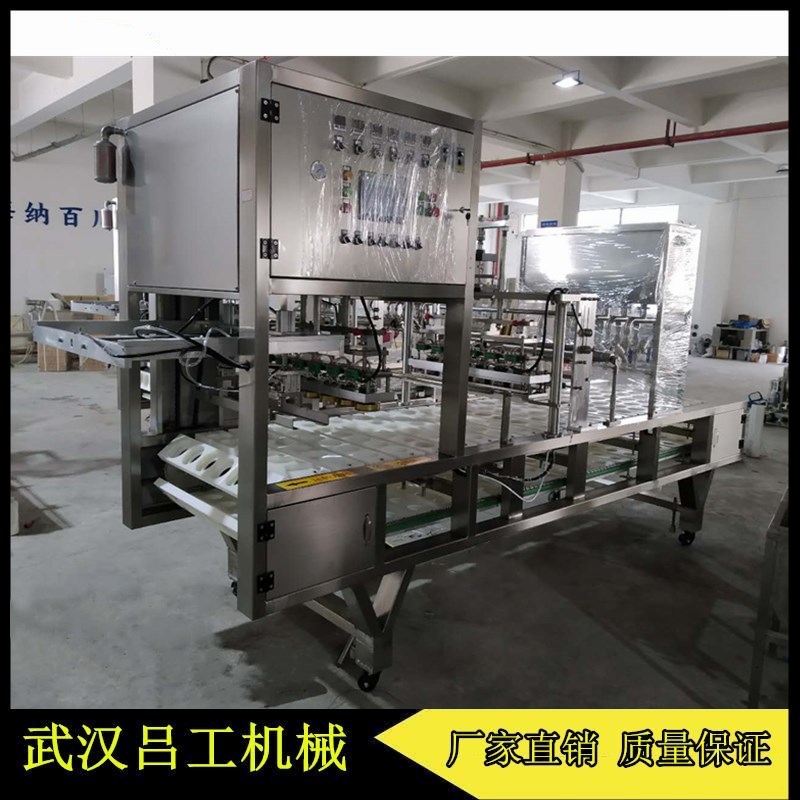 武汉吕工牌湿巾桶灌装旋盖贴标全自动生产线厂家直销  消毒湿巾灌装封口机  湿巾桶灌装旋盖机  全自动湿巾桶封口机