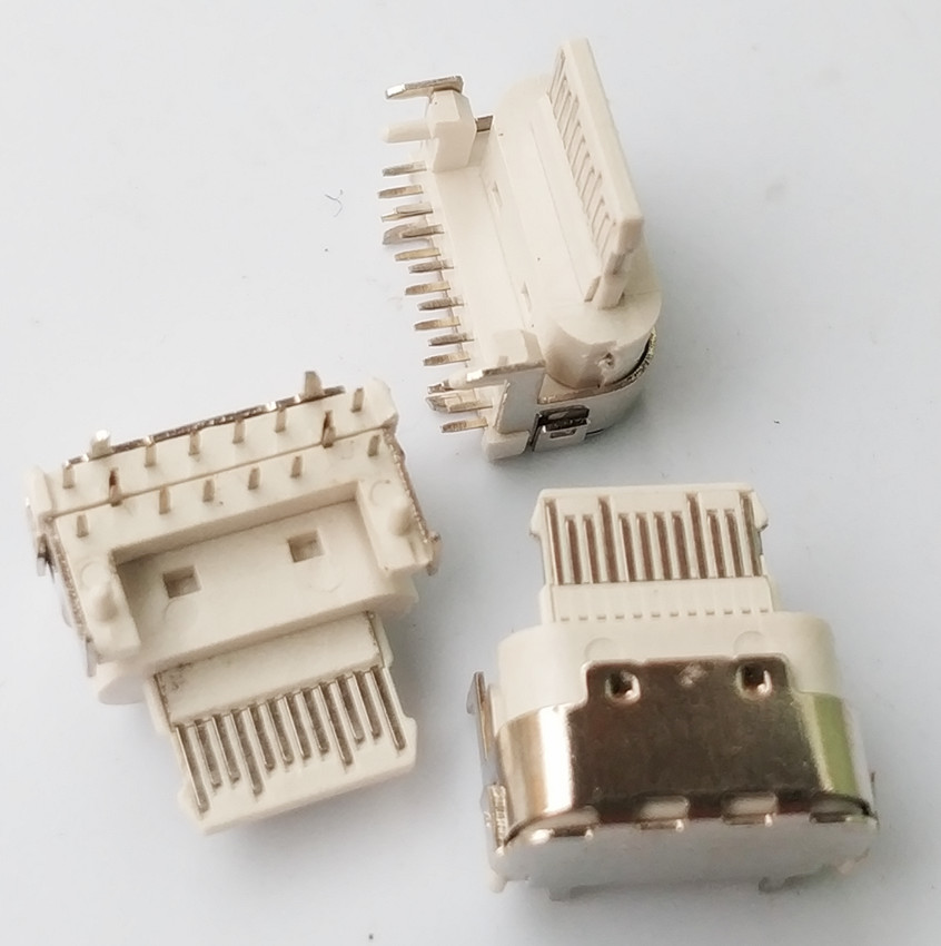 TYPE-C母座侧插16PIN苹果PD快充 20W电源适配器  type-c16P侧插母座  type-c16P苹果PD快充  type-c苹果PD快充母座