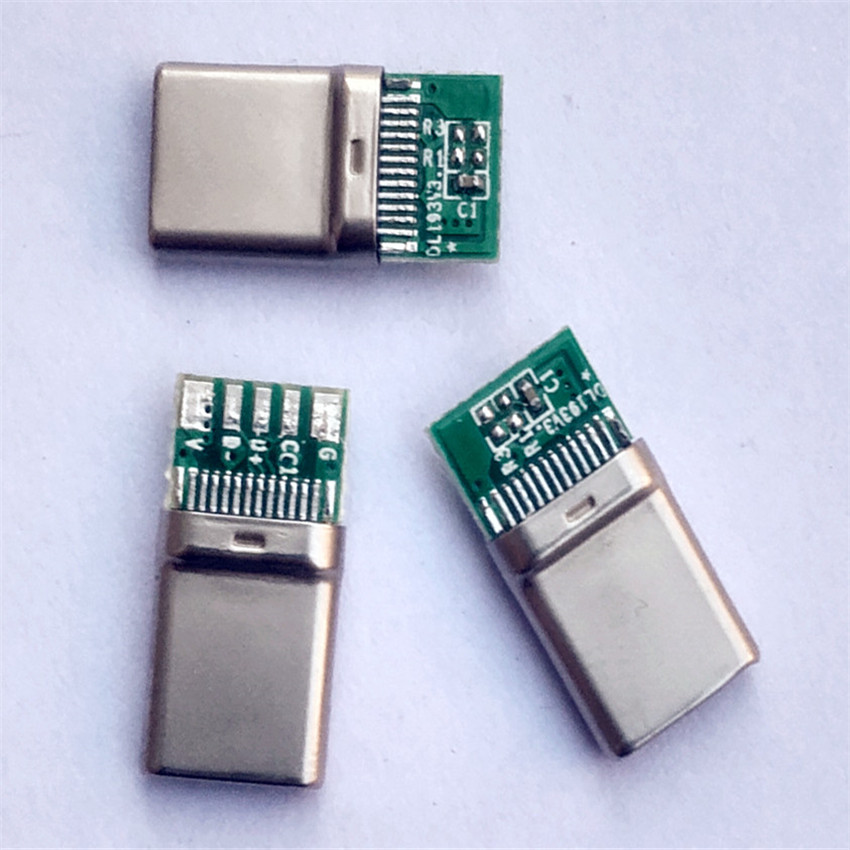 Type-c快充公头带板拉伸头5A大电流DP组合搭苹果20W  快充Type-c公头  Type-c快充拉伸公头  Type-c大电流快充公头
