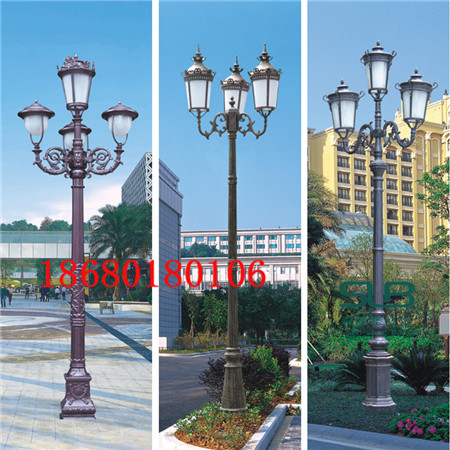 铸铝欧式庭院灯户外道路照明灯3.8米景观灯定制  铸铝庭院灯  道路照明灯嗯
