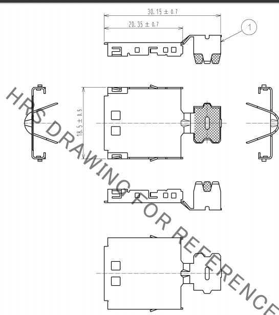 GT32-10S-6CF汽车料组合件现货HRS正品广濑  HRS现货  广濑代理