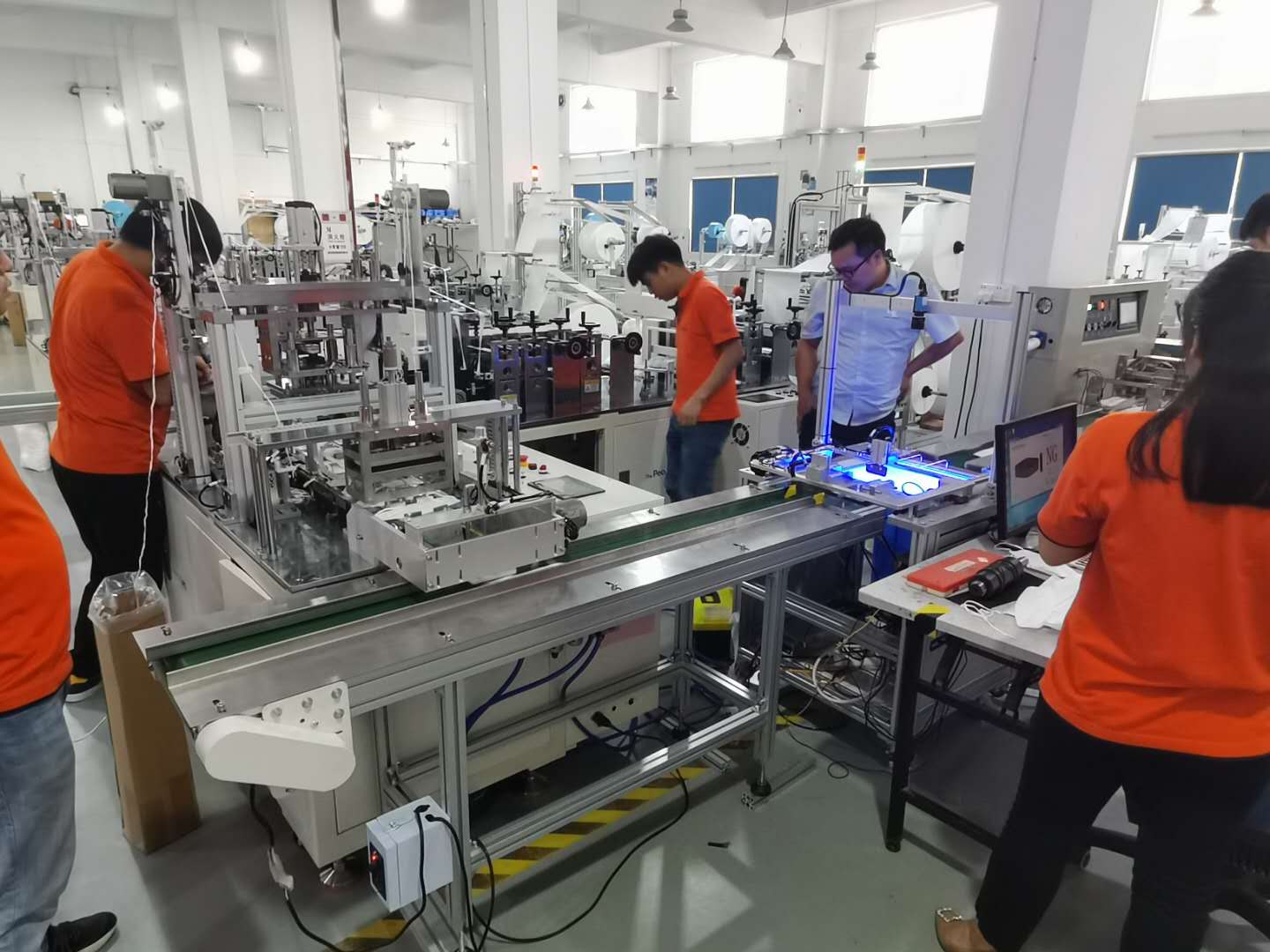 无纺布鱼型口罩CCD视觉检测系统  口罩检测系统  CCD口罩检测  无纺布口罩检测