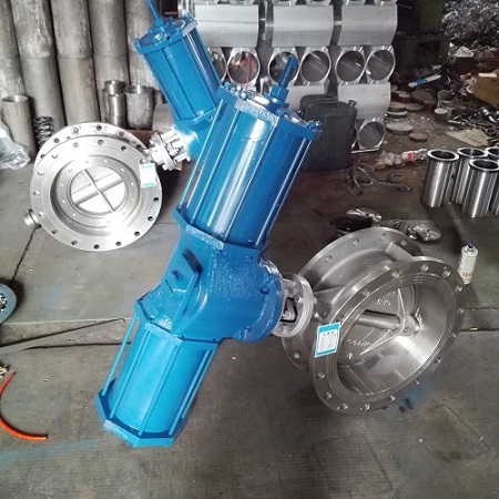 吉汇阀门厂家销售气动法兰硬密封蝶阀