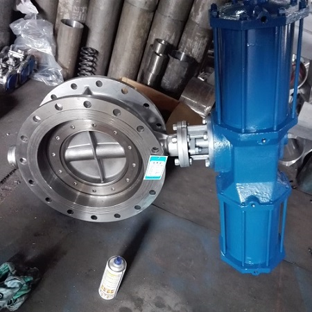 吉汇阀门厂家销售气动法兰硬密封蝶阀