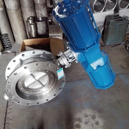 吉汇阀门厂家供应气动法兰硬密封蝶阀