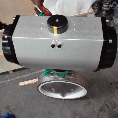 吉汇阀门厂家供应气动四氟密封蝶阀