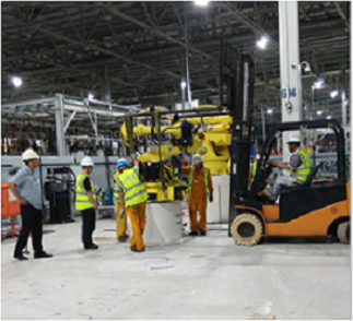 国内某汽车分公司汽车焊装生产线拆解、搬迁、安装服务  设备安装  设备吊装  设备搬运