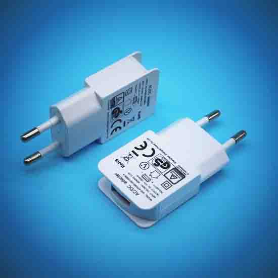 深圳超薄小体积5V1A欧规批发商价格  吉宏达电子  深圳USB充电器