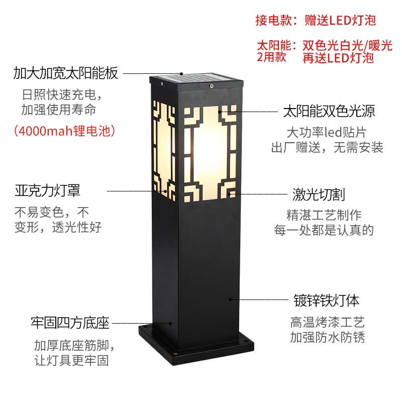 四川太阳能草坪灯户外防水超亮现代中式  四川太阳能草坪灯厂  成都太阳能草坪灯