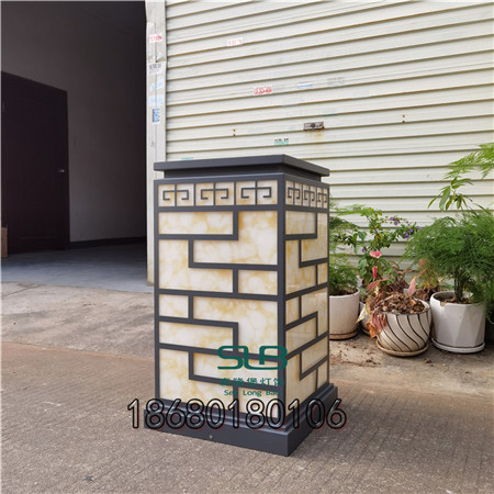 新中式庭院灯5厚仿云石灯柱售楼部草坪灯入户水景灯  仿云石草坪灯