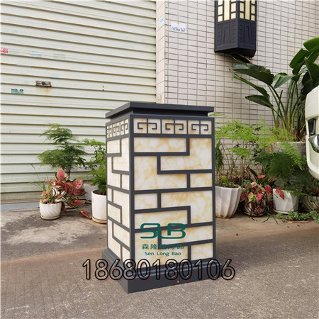 新中式庭院灯5厚仿云石灯柱售楼部草坪灯入户水景灯  仿云石草坪灯