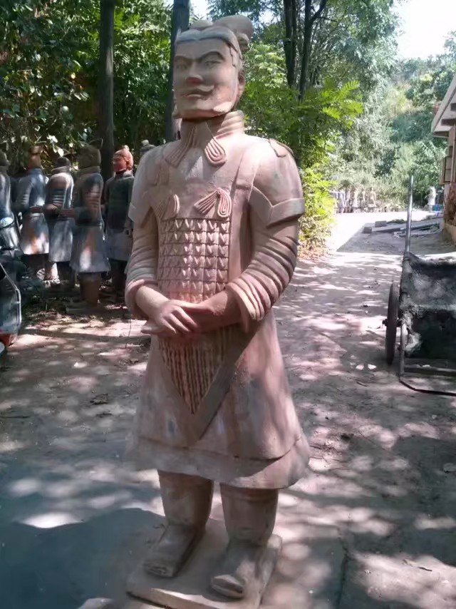 西安兵马俑商务五件套，大摆件兵马俑像复制品价格  西安开业铜鼎