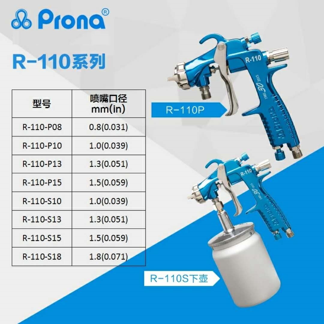 台湾宝丽prona喷漆枪R-110高雾化喷涂代理江苏汽车家具  宝丽喷枪R110  台湾宝丽总代理  江苏宝丽喷枪批发