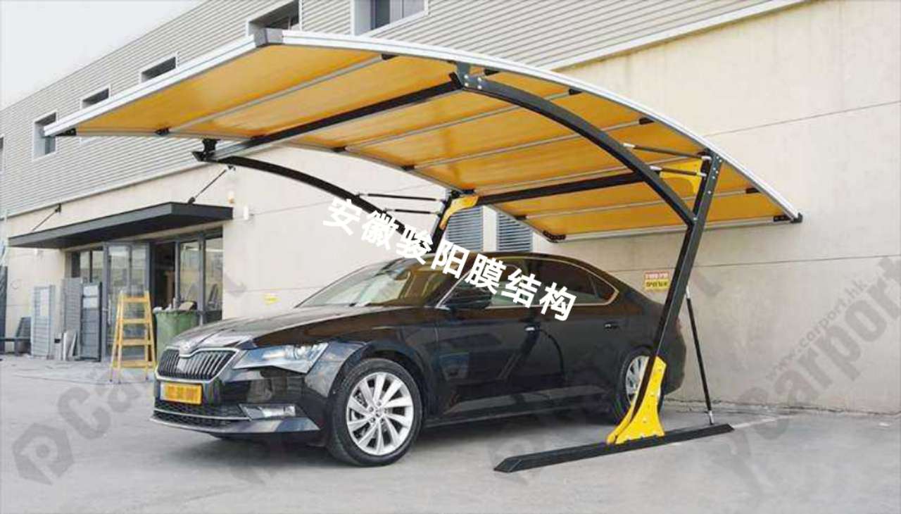 温州膜结构车棚非机动车棚汽车雨棚防晒遮雨
