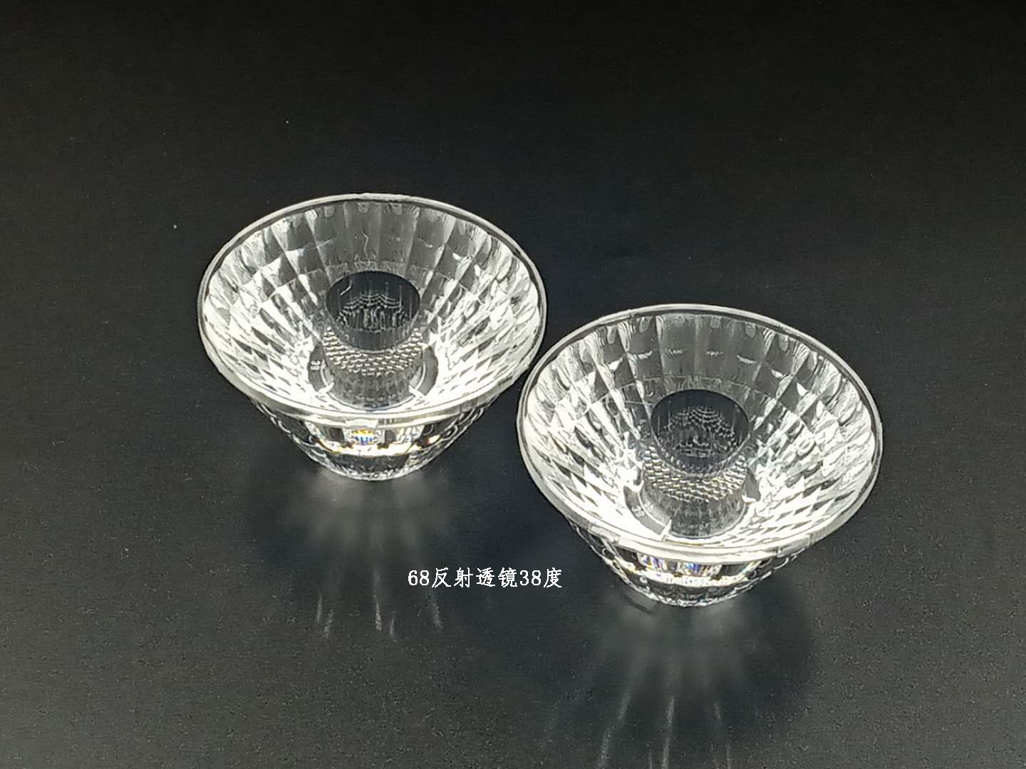 厂家供应COB光源φ68反射透镜38度透镜LED灯具光学亚克  反射面透镜