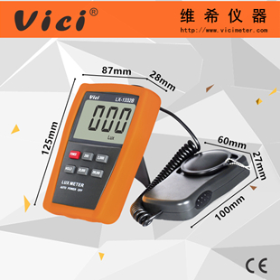 数字照度计 摄影/舞台灯光/电影院大屏幕测光  （0-200000)LUX  维希VICI数字照度计  灯光测光仪