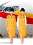 空姐春秋职业套装定制红色演出服空中乘务员工服
