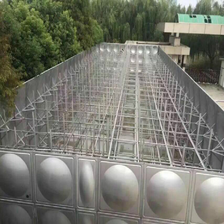 泸州不锈钢圆形水箱  不锈钢水箱  变频恒压给水系统  箱式泵站