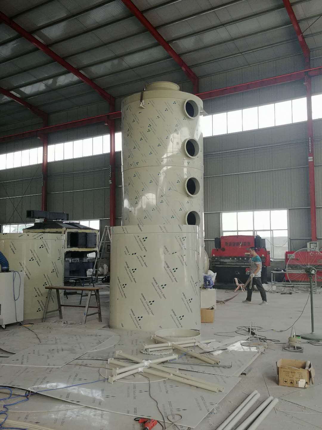 工厂废气处理设备pp喷淋塔  废气治理