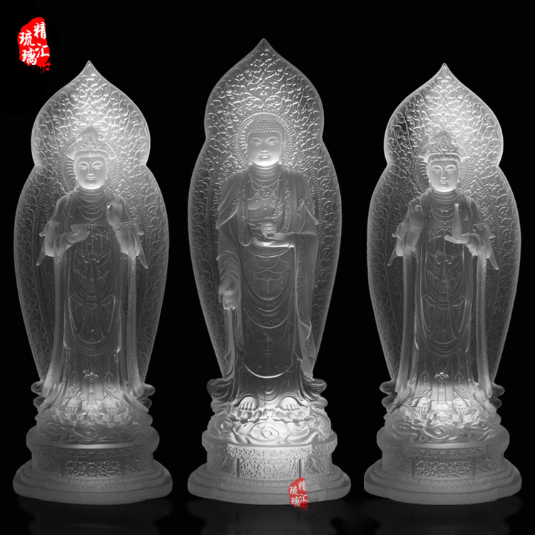深圳琉璃佛像厂家直销 西方三圣琉璃佛像&nbsp;&nbsp;佛堂寺院供奉&nbsp;&nbsp;深圳琉璃生产厂家