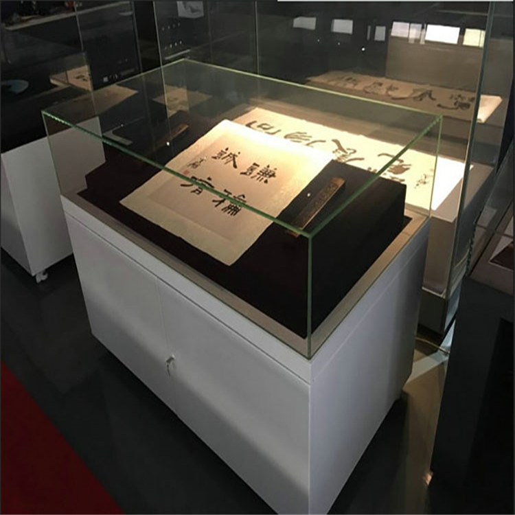 博物馆展示柜平柜文玩桌柜展厅字画书法展柜制作厂家  博物馆文玩桌柜