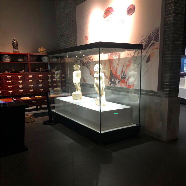 博物馆展柜古董古物展示柜雕像玻璃全景展示柜加工制作