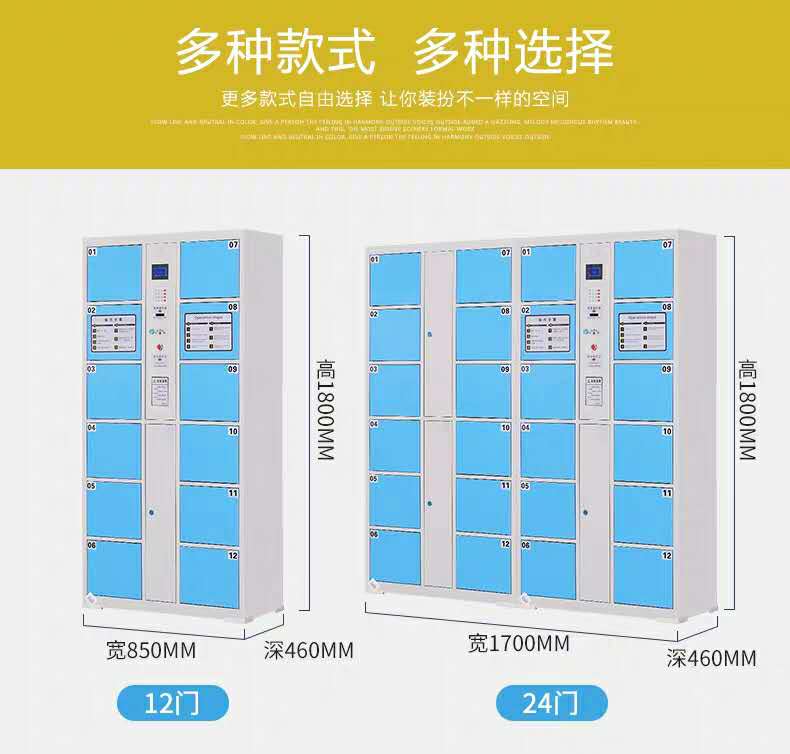 重庆商场电子存包柜指纹智能自助寄存柜人脸识别手机存放柜