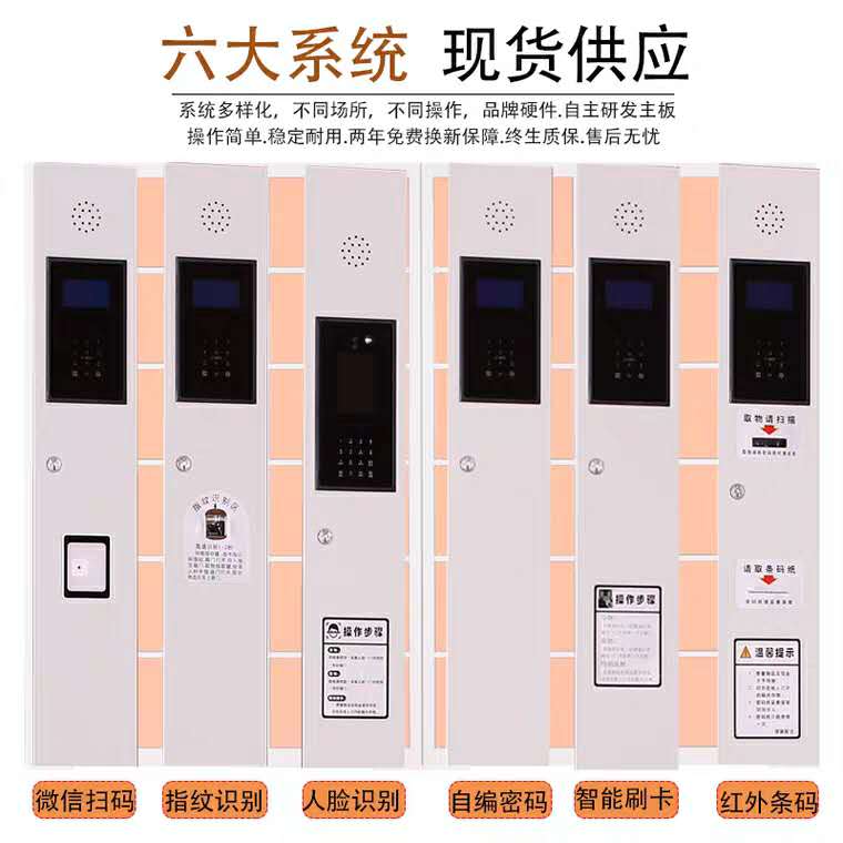重庆商场电子存包柜指纹智能自助寄存柜人脸识别手机存放柜