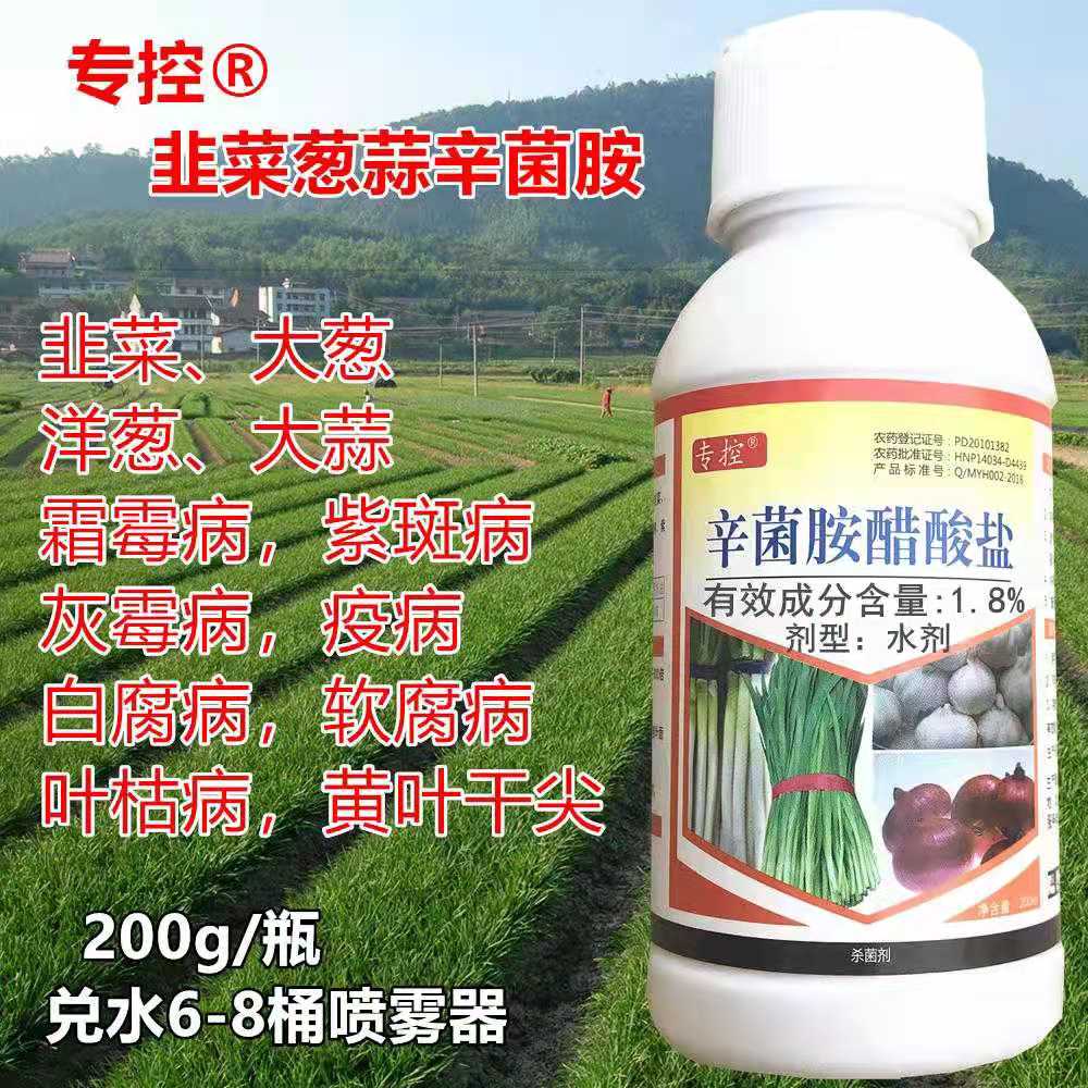 韭菜葱类辛菌胺  防治韭菜葱干尖烂叶  防治葱蒜苗期紫斑病  防治韭菜灰霉病