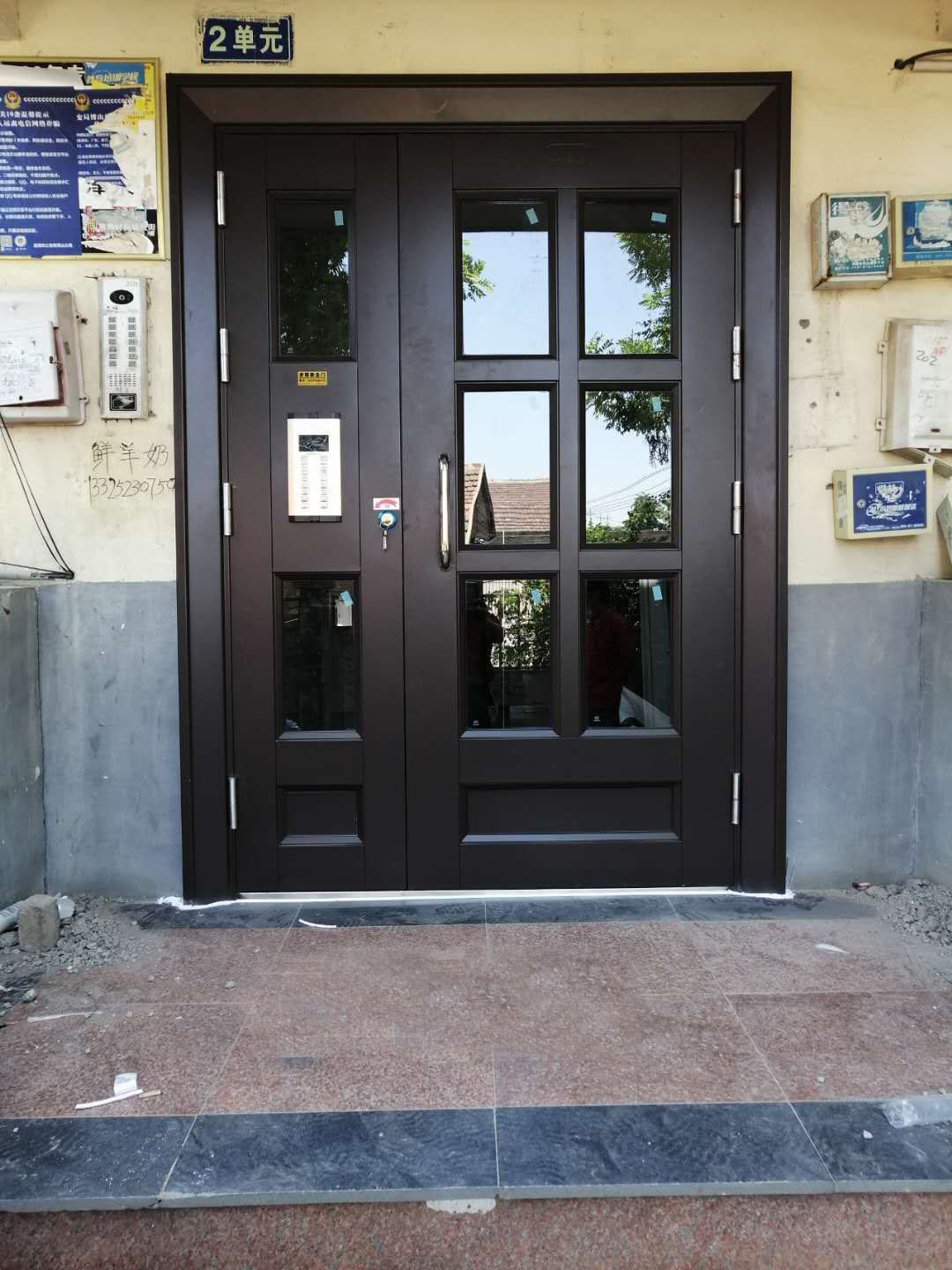 小区楼宇门 可视对讲门 单元防盗门厂家供应  单元门