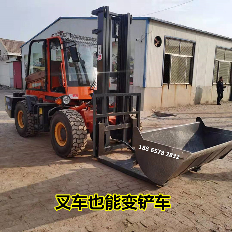 自卸式叉车铲斗A叉车改铲车简单安装