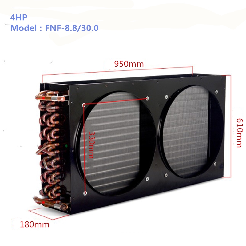 铜管铝翅片制冷设备冰箱冷凝器蒸发器蛇管式冷室冷凝器  铜管铝翅片冷凝器