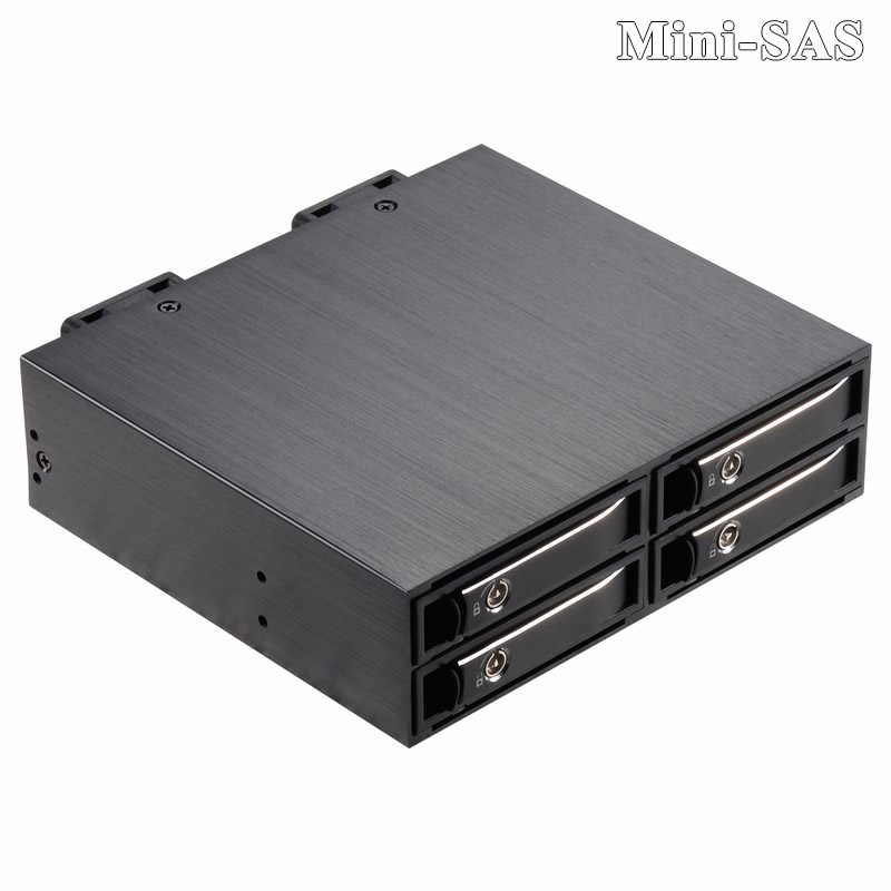 Uneste4x2.5寸MiniSAS光驱位热插拔硬盘抽取盒  MiniSAS硬盘盒