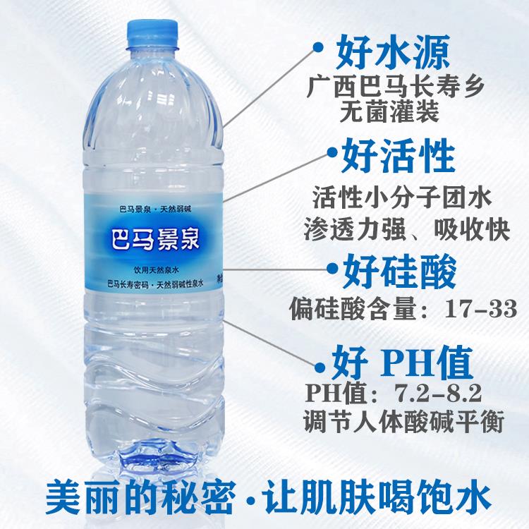 巴马泉大瓶水1.5L外出野餐用水运动补水  运动水  能量水  苏打水