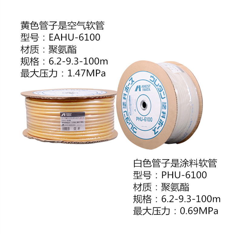 岩田涂料管PHU-6100岩田空气管EAHU-6100油漆管  岩田油漆管批发