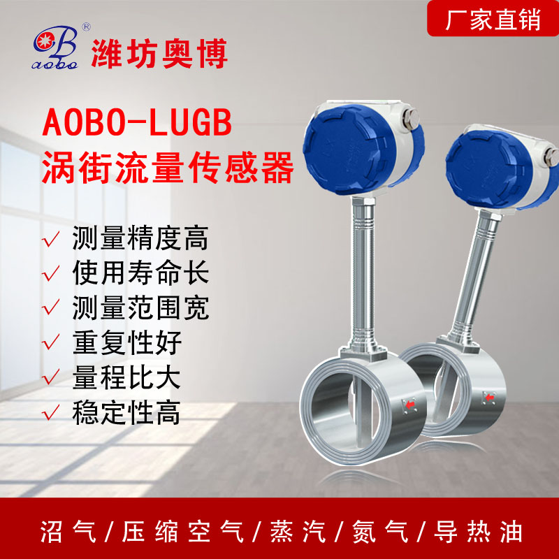 新款分体一体化智能气体氢气氮气涡街流量计  气体流量计  蒸汽流量计