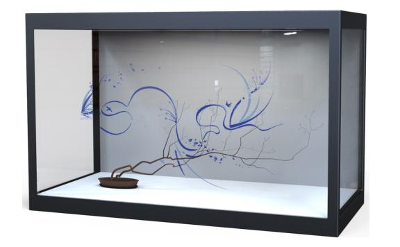 透明屏液晶展柜3D全息投影透明屏展示柜拼接橱窗显示器  可拼接