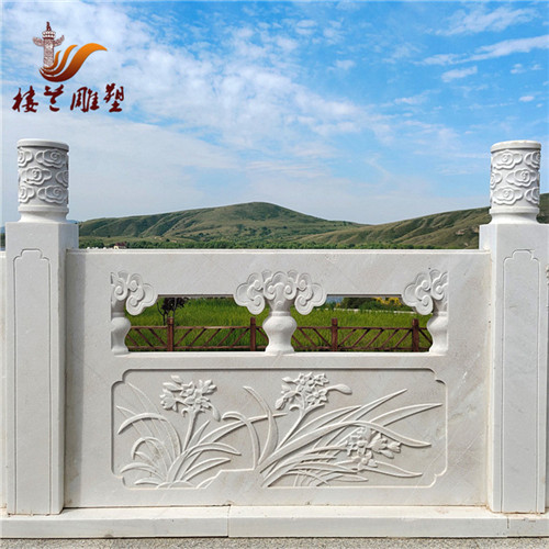 汉白玉石雕栏杆厂家批发施工  石栏杆  汉白玉栏杆