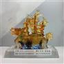 一帆风顺琉璃龙船 办公室装饰品 广州琉璃礼品