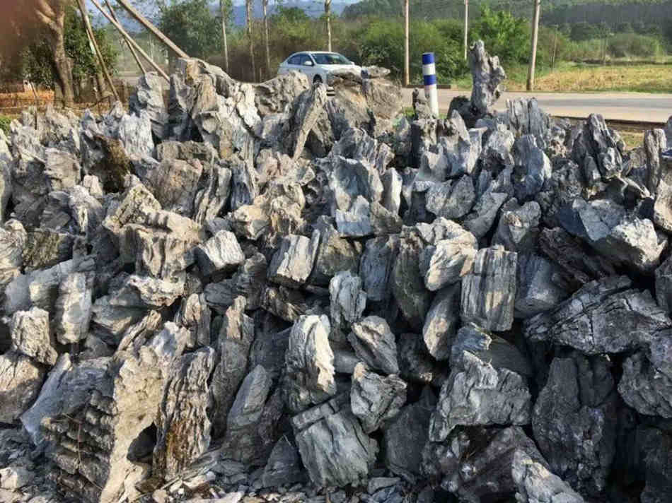 清远英德小英石青龙石原产地盆景小假山批发  盆景小假山装饰石  草坪点缀、假山制作