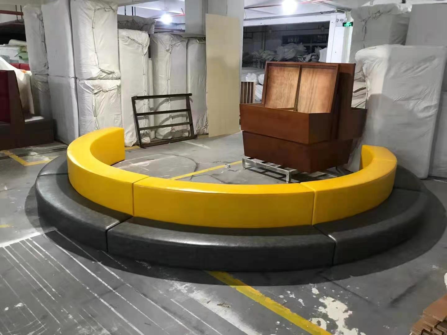 不规则卡座沙发皮制U型沙发餐厅卡座沙发尺寸厂家定做  不规则卡座沙发定制  皮制U型沙发厂家
