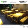 烧烤店木桶饭桌子 快餐厅原木色桌子 木屋同款烧烤桌定制