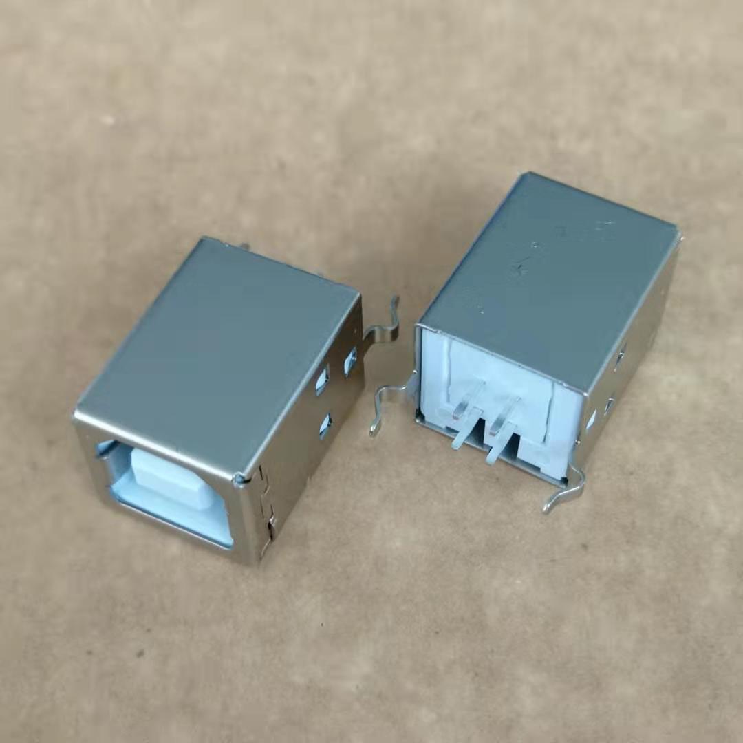 USB 2.0 Type-BF 180度插件母座 弯脚 B型  B型传真机打印机接口